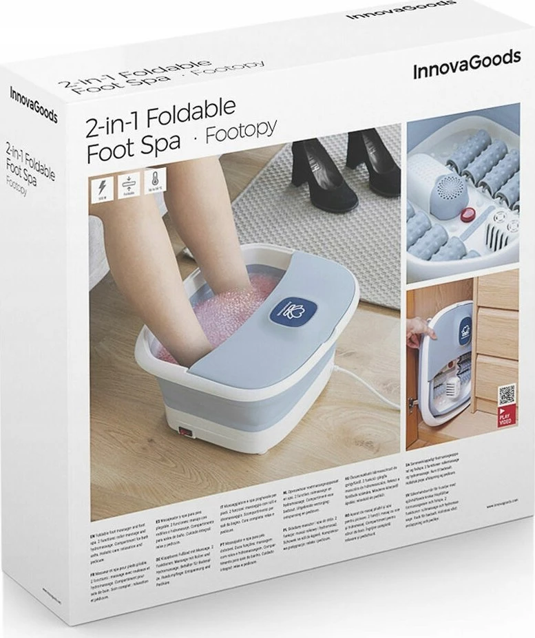 Insportline Sulankstomas pėdų SPA su voleliais ir hidromasažu „Footopy InnovaGoods“