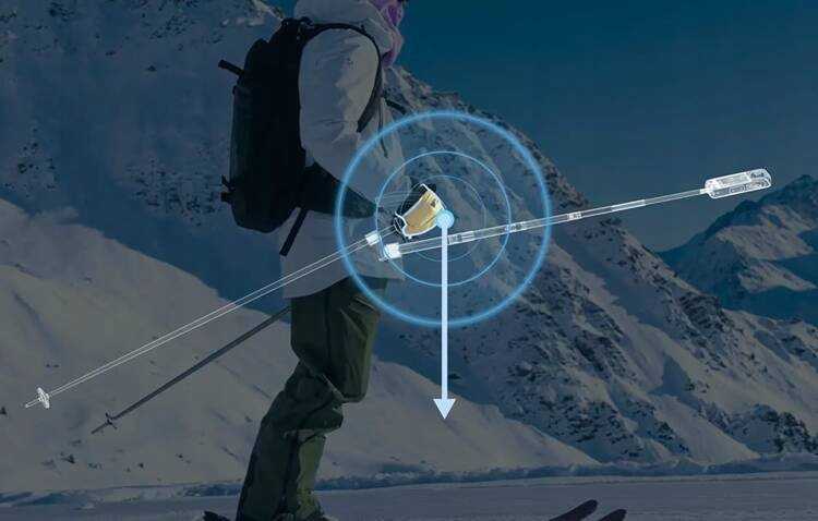Insta360 tvirtinimas prie slidinėjimo lazdos