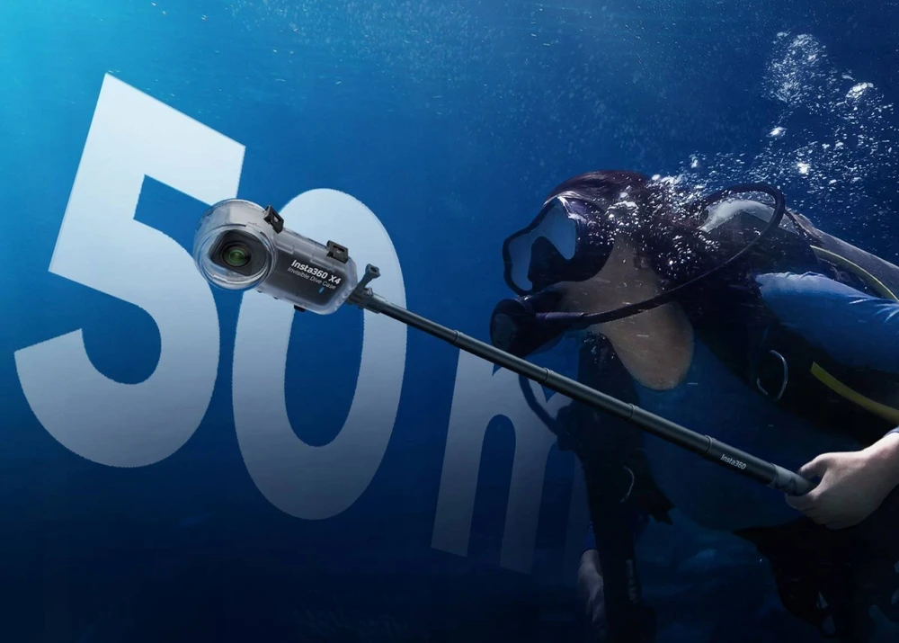 „Insta360“ „Insta360 X4“ vandeniui atsparus fotoaparato dėklas