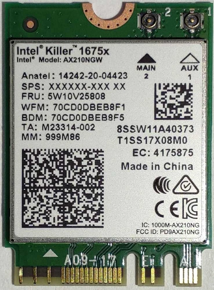 INTEL NIC WI-FI 6E AX210 1675 2x2 NovPro
