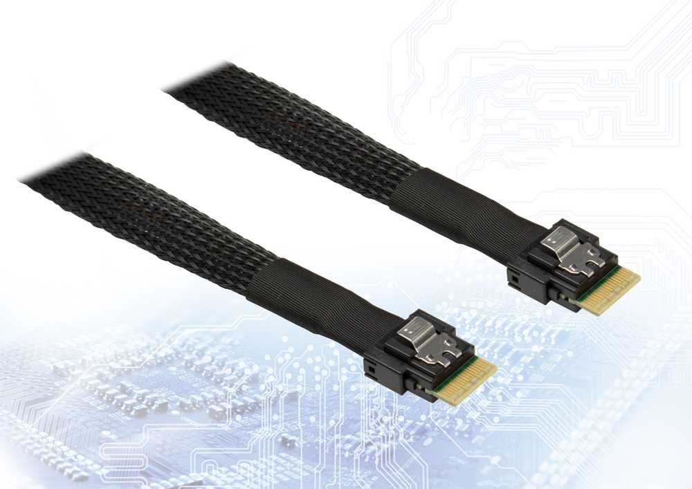 Intel Inter-Tech Kabelis SFF 8654-4i -> SFF 8654-4i- 0,7m