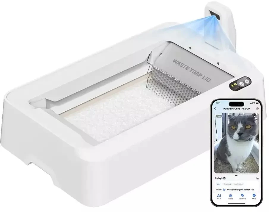 Automatinis katės tualetas Petkit Purobot Purobot Crystal Duo, Baltas