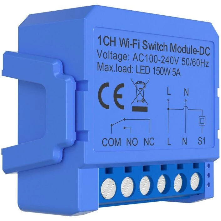 „Avatto WSM16-DC-1“ WiFi jungiklis, 1 kanalo, sauso kontakto, nuolatinės srovės