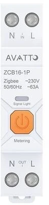 Avatto Išmani relė DIN bėgeliui 230Vac, 16A, ZigBee TUYA, su energijos matavimo funkcija