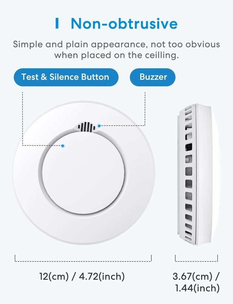 „Meross GS559A“ išmanusis „WiFi“ dūmų jutiklis („HomeKit“)