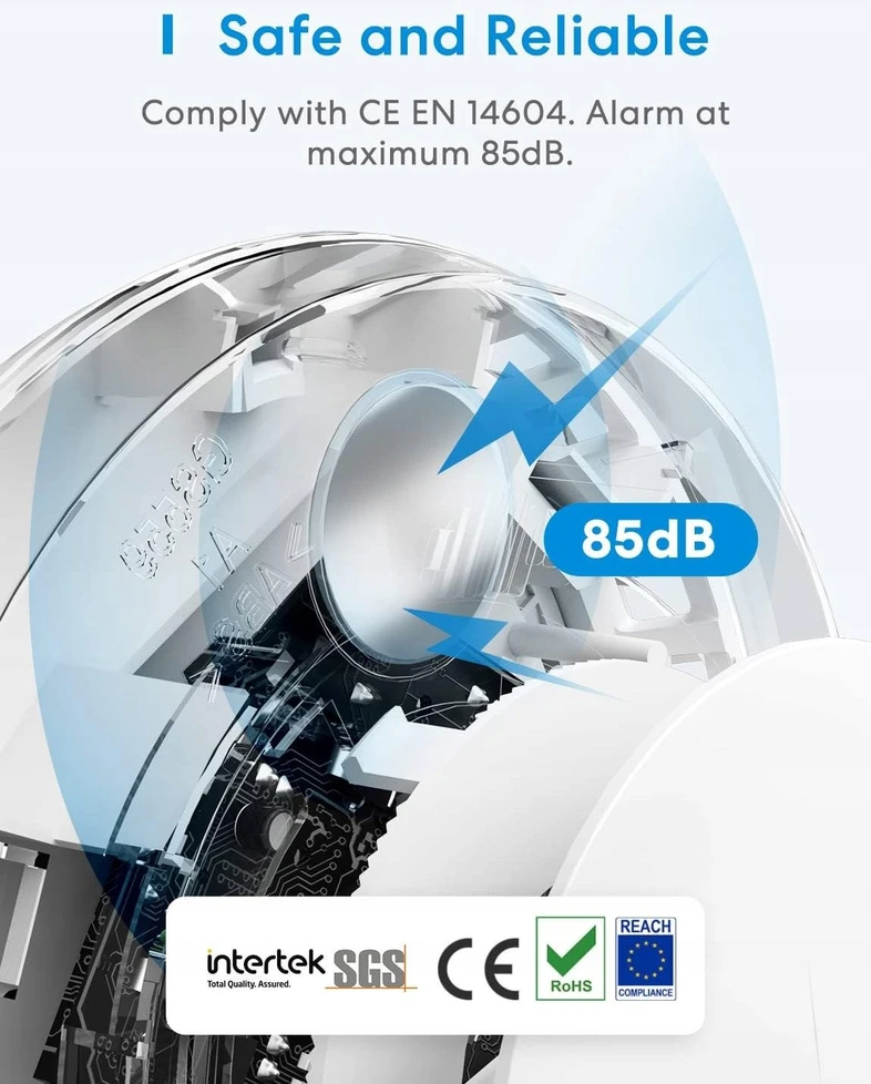 „Meross GS559A“ išmanusis „WiFi“ dūmų jutiklis („HomeKit“)