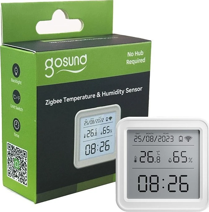 Zigbee Gosund ST17 LCD išmanusis temperatūros ir drėgmės jutiklis Tuya