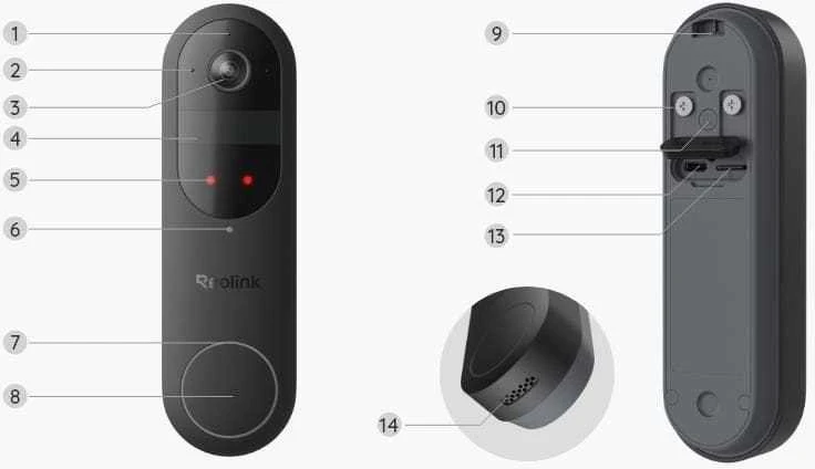 Reolink Wideo Dzwonek D340B