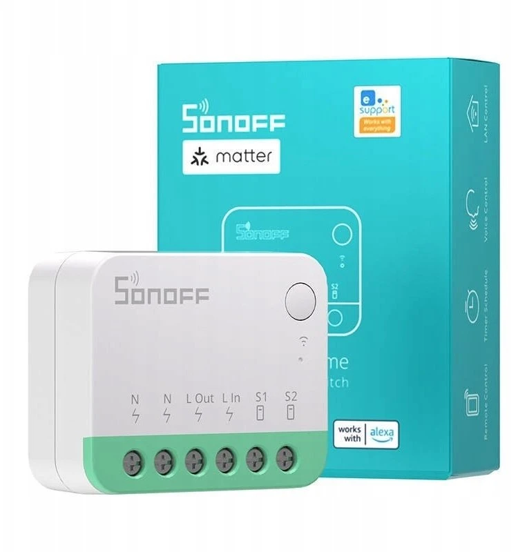 Sonoff MINI R4M Wifi relė suterinama su Matter (MINIR4M)