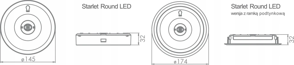 Intelight 1,5W avarinis šviestuvas STARLET ROUND SO 150 NM 3H MT, baltas