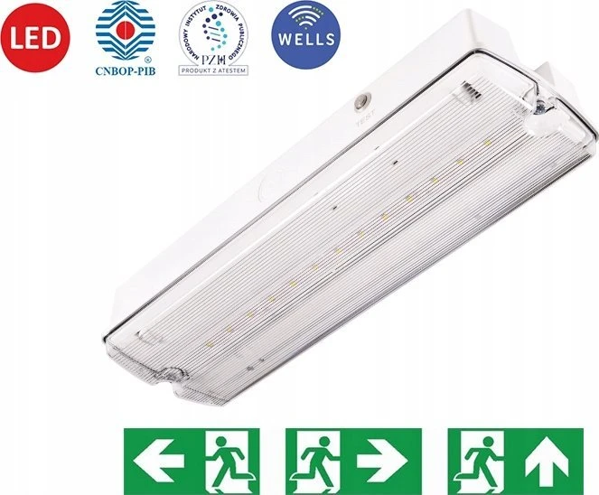 Intelight 3,5W avarinis/evakuacinis šviestuvas ORION LED II 100 M 3H MT, baltas