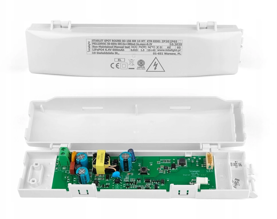 Intelight Avarinė įleidžiama šviestuvo armūra STARLET SPOT ROUND SO 150 NM 1H MT IP20 (IP65 – žr. priedus) juoda / 83501