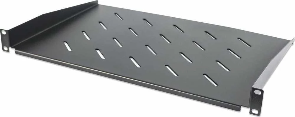 INTELLINET 19" lentyna 300mm priekyje montuojama. 1U perforuota juoda
