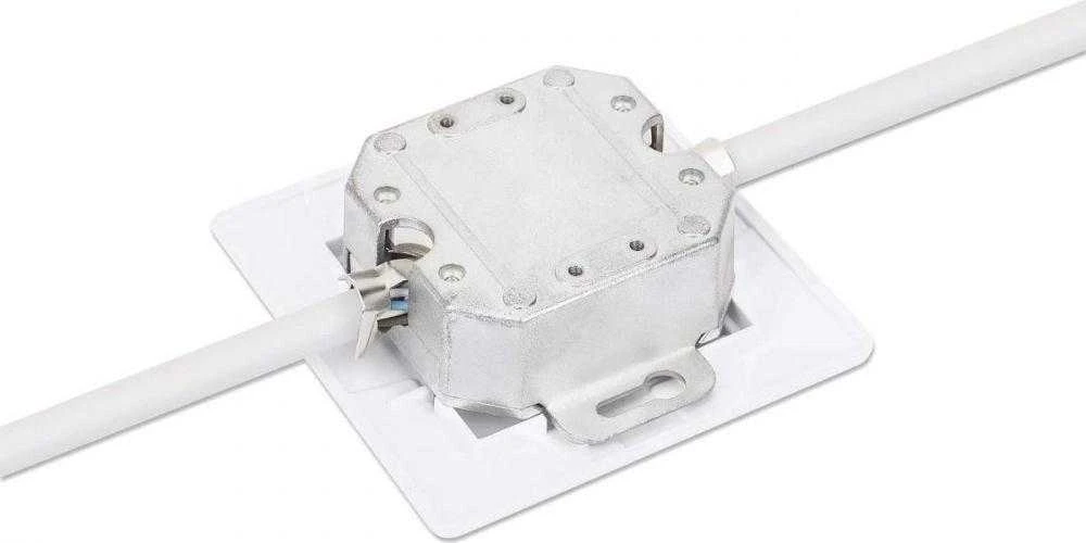 Intellinet Lizdas įleidžiamas 2x RJ45 Cat6a STP balta