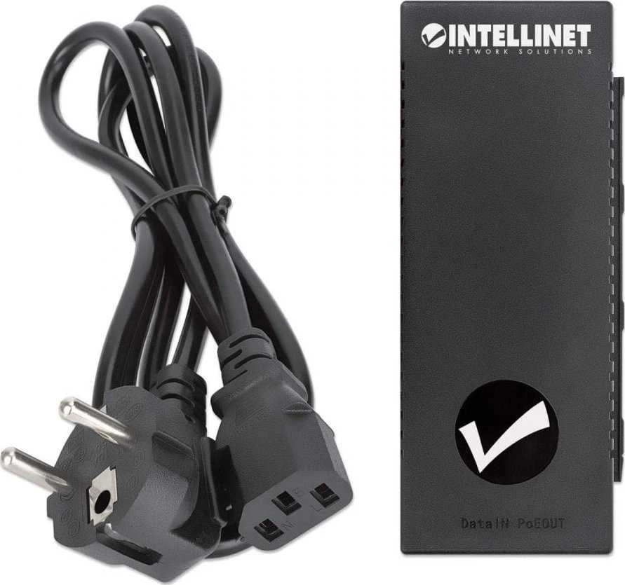 Intracom INTELLINET Gigabit PoE+ Injector One 30 W prievadas IEEE 802.3at/af Suderinamas plastikinis korpusas