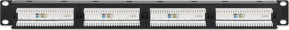 Intellinet 721035 Patch Panel Rack 19" 1U 24 porty RJ45 Cat6 UTP