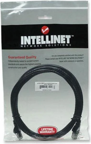 Intellinet 5m Cat6 tinklo kabelis U/UTP (UTP) Juoda