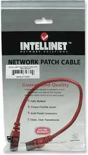 INTELLINET UTP LAN Cat6, kabelis, pleistras, 0,5m, raudonas, 342131