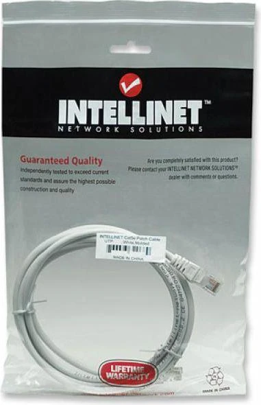 Intellinet 3m Cat5e tinklo kabelis U/UTP (UTP) Balta