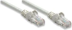 Intracom INTELLINET tinklo kabelis Cat5e U/UTP 15m 50ft. Pilki RJ-45 Vyriški / RJ-45 Vyriški Paauksuoti kontaktai.