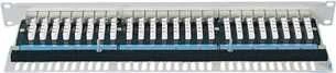 Intellinet 503754 Patch panel 1U, Cat5e STP, 24 porty RJ45, pilka