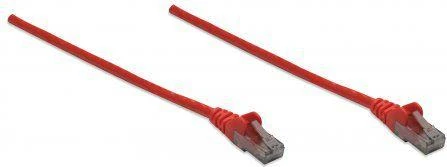 „Intracom INTELLINET“ tinklo kabelis Cat6 U/UTP 1,5 m Raudona 5 pėdų. RJ-45 kištukas / RJ-45 kištukas, paauksuoti kontaktai, polietileninis maišelis