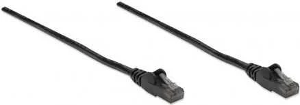 Intracom INTELLINET tinklo kabelis Cat5e U/UTP 5,0m Juodas RJ-45 Vyriškas / RJ-45 Vyriškas Paauksuoti kontaktai Polibag