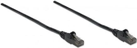 Intracom INTELLINET tinklo kabelis Cat6 U/UTP 1.5m Juodas 5ft. RJ-45 Vyriški / RJ-45 Vyriški Paauksuoti kontaktai Polimaišas