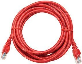 Intracom INTELLINET tinklo kabelis Cat5e U/UTP 5.0m 14ft. Raudona RJ-45 Vyriški / RJ-45 Vyriški Paauksuoti kontaktai.