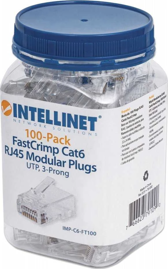 Intellinet 791090 RJ45 kištukas Cat6 UTP 100 vnt.