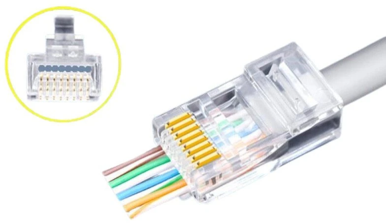 „Intellinet“ RJ45 8P/8C Cat 5e UTP kištukas/viela praeinamasis 50 vnt.
