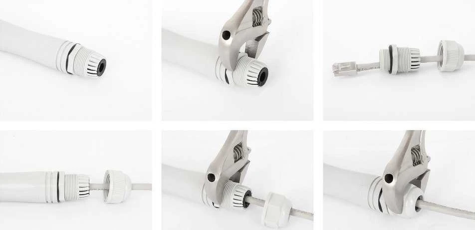 „Intellinet 561952“ lauko RJ45 PoE+ 30W, iki 1000 m, 2 vnt rinkinys, IP67