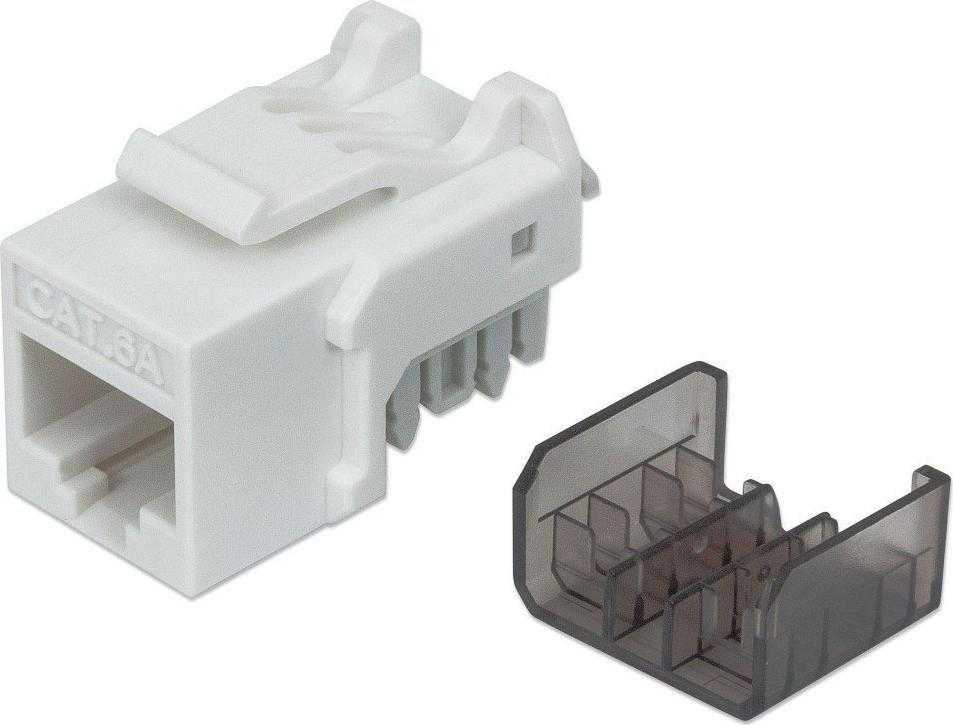 Intellinet 513791 modulis Keystone RJ45 UTP Cat6a 10GbE, Punch-Down, balta