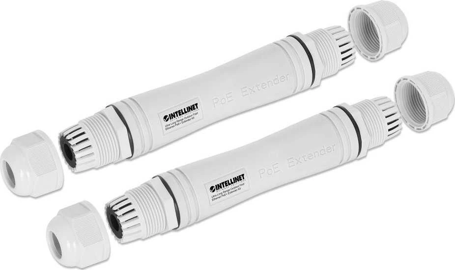 „Intellinet 561952“ lauko RJ45 PoE+ 30W, iki 1000 m, 2 vnt rinkinys, IP67