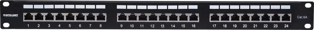 Intellinet tinklo sprendimų komutacinė panelė Cat6a ekranuose