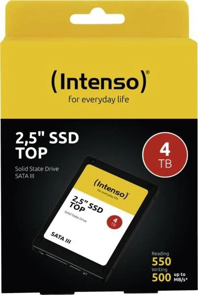 Intenso Top SSD 4 TB - juodas, SATA 6 Gb/s, 2,5