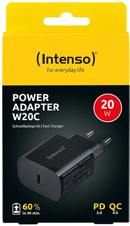 Intenso 7802010 maitinimo adapteris/inverteris Vidinis 20 W Juodas