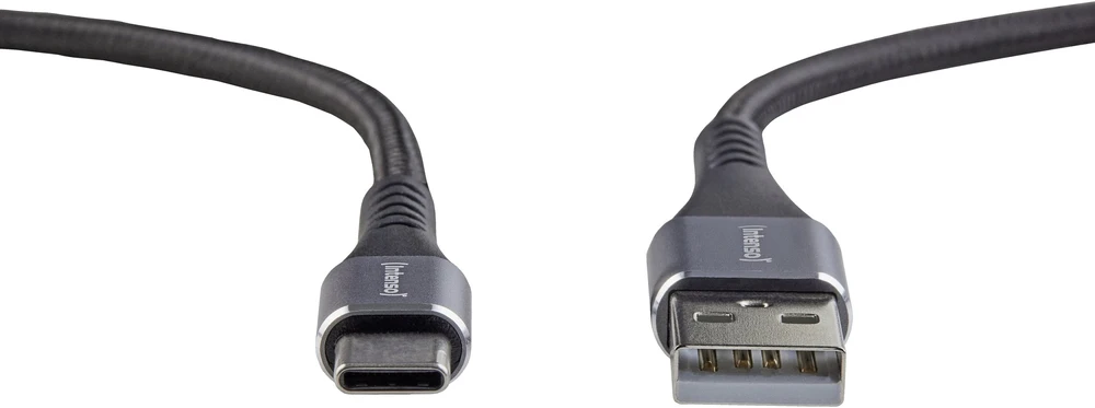 Intenso Charging/Data cable A60C 2M DOUBLE PACK Juodas / Podwójne opakowanie / 2 metry / Juodas kabelis USB USB A USB C Juodas (7904120)