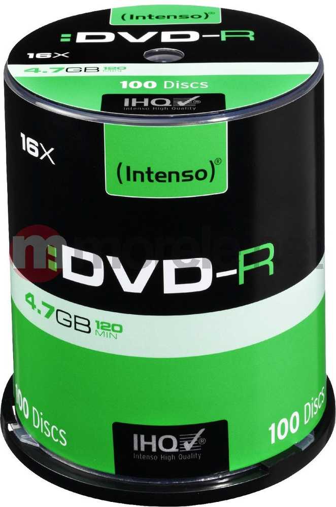 Intenso DVD-R 4,7 GB 16x100 vienetų (4101156)