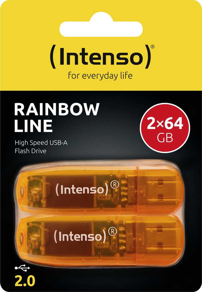 „Intenso Rainbow Line 2.0“ 64 GB dviejų atminties kortelių rinkinys (3502492)