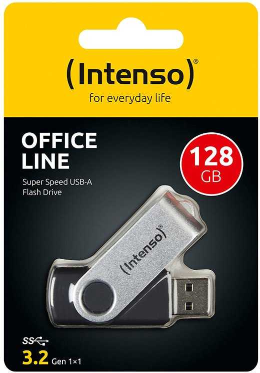 Pendrive Intenso Office Line 128GB Sidabrinė-juoda (3543491)