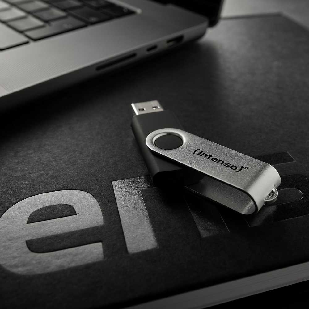 Pendrive Intenso Office Line 128GB Sidabrinė-juoda (3543491)
