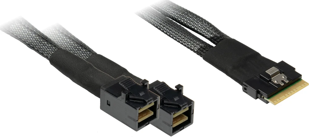 ITT Inter-Tech SFF-8654 8i – 2x SFF-8643 24 Gbit/s Juoda