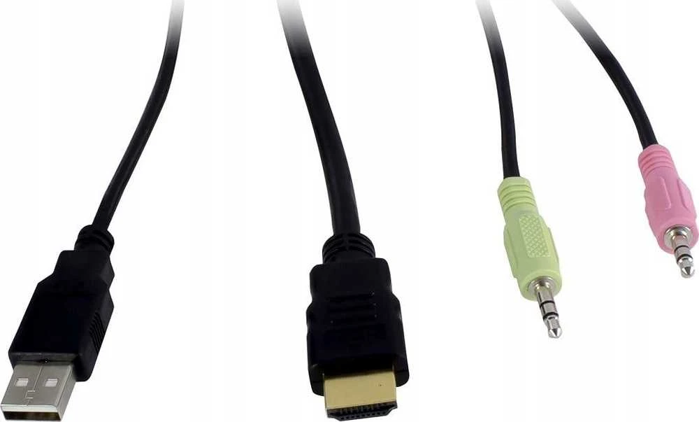 Inter-Tech KVM jungiklis AS-42HA HDMI, 4 prievadas, metalinis