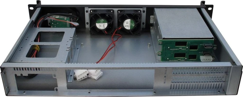 Serveris Inter-Tech 1.5U-1528L, Server-case - juodas, 1,5 Hheneinheiten
