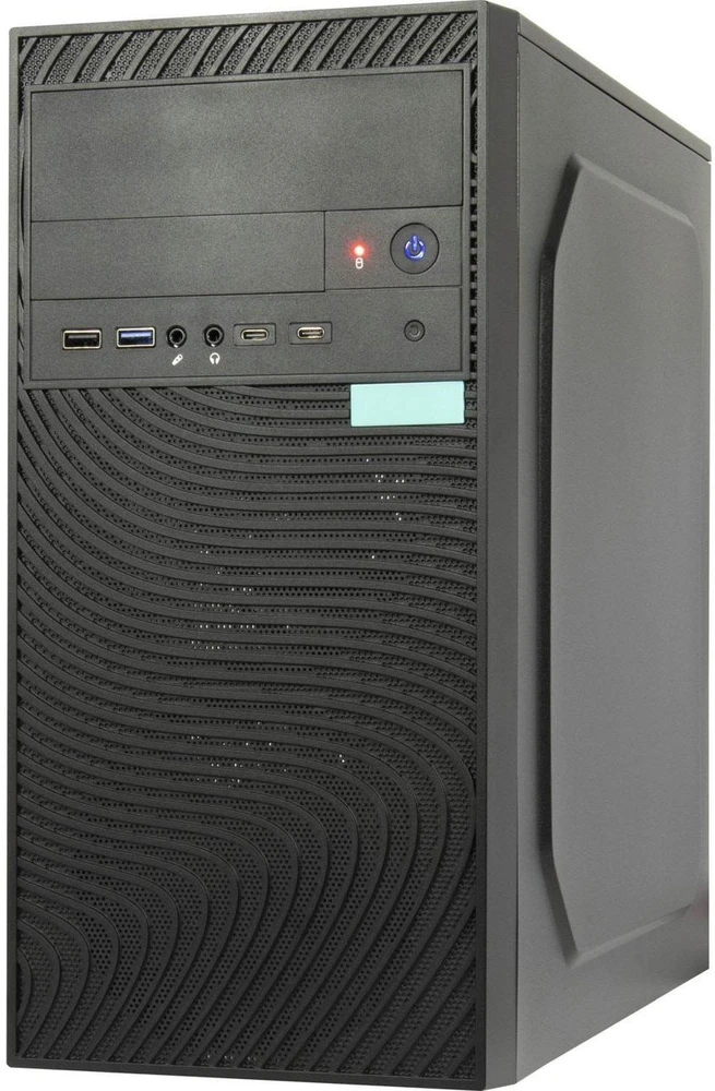 „Inter-Tech IT-6516 Ripple“, bokšto korpusas - juodas