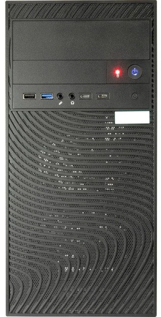 „Inter-Tech IT-6516 Ripple“, bokšto korpusas - juodas