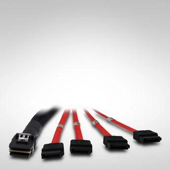 Inter-Tech SFF 8087 - SATA x4, 1m, Raudona (88885301)