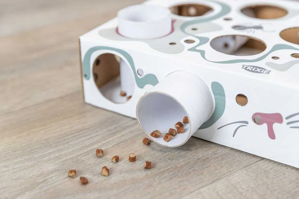Trixie Interaktyvi edukacinė žaislų dėžutė katei Trixie Cat Activity Paws'n'Treats Box, 35×7×20 cm