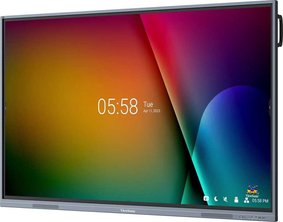 System interaktywny ViewSonic Viewsonic IFP7533-G signage display Interaktyvus płaski panel 190,5 cm (75'') LCD 350 cd/m 4K Ultra HD Juodas Ekran dotykowy Procesor įmontuotas Android 11